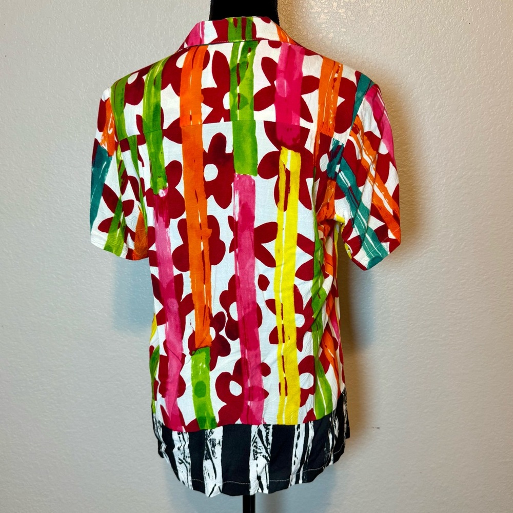 Jams World Valerian Print Button Up Top Multicolor Size Small - Picture 8 of 16